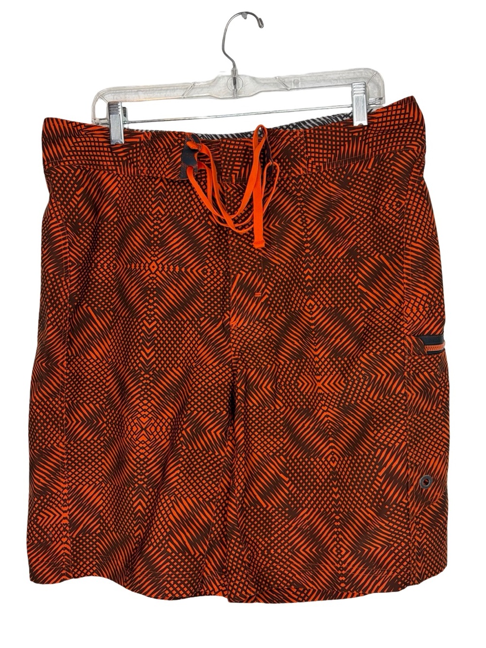 Under Armour Board shorts orange and black with Velcro and tie closure